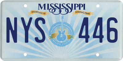 MS license plate NYS446