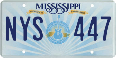 MS license plate NYS447
