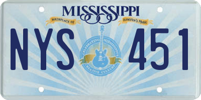 MS license plate NYS451