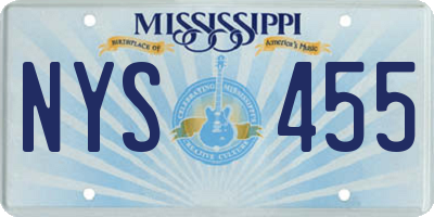 MS license plate NYS455