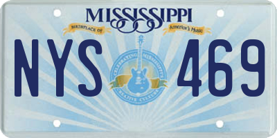 MS license plate NYS469