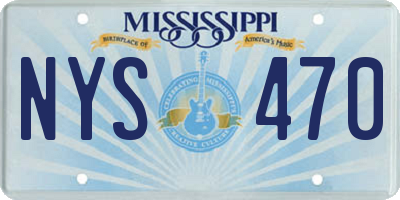 MS license plate NYS470