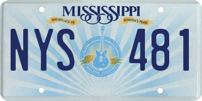 MS license plate NYS481