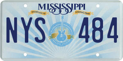 MS license plate NYS484