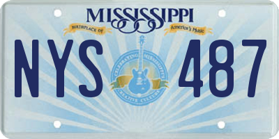 MS license plate NYS487