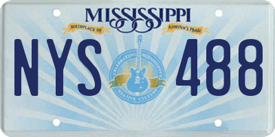 MS license plate NYS488