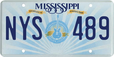 MS license plate NYS489