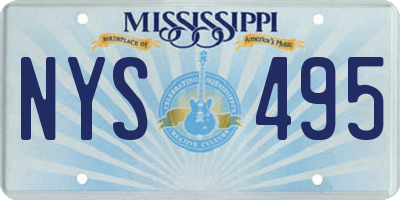 MS license plate NYS495