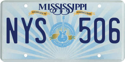 MS license plate NYS506