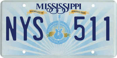 MS license plate NYS511