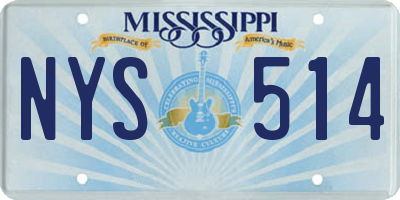 MS license plate NYS514