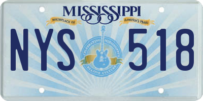 MS license plate NYS518