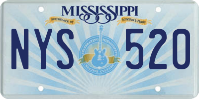 MS license plate NYS520