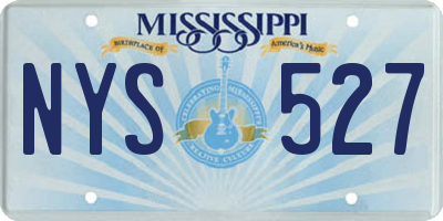 MS license plate NYS527