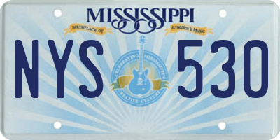 MS license plate NYS530