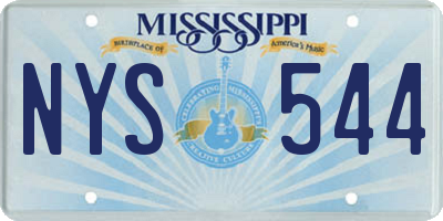 MS license plate NYS544