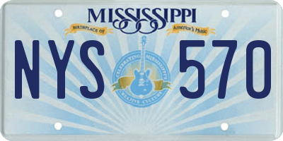 MS license plate NYS570