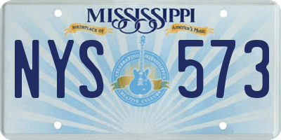 MS license plate NYS573