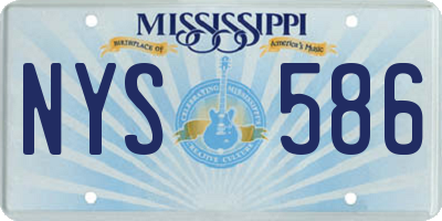 MS license plate NYS586