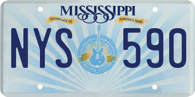 MS license plate NYS590