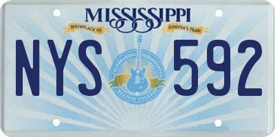 MS license plate NYS592