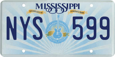 MS license plate NYS599