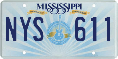 MS license plate NYS611