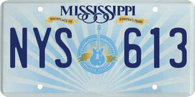MS license plate NYS613