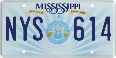 MS license plate NYS614