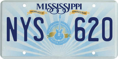 MS license plate NYS620