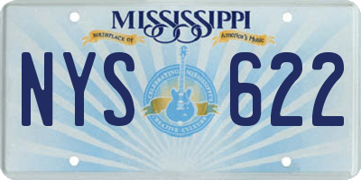 MS license plate NYS622