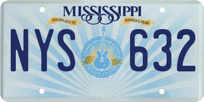 MS license plate NYS632