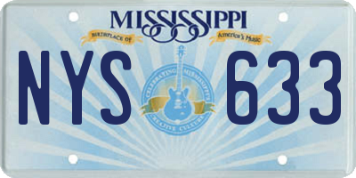 MS license plate NYS633