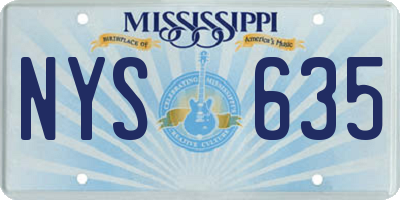 MS license plate NYS635