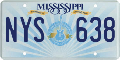 MS license plate NYS638