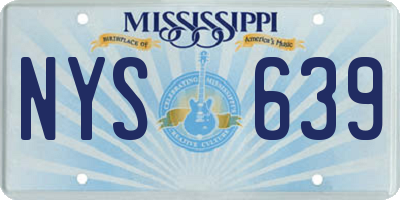 MS license plate NYS639