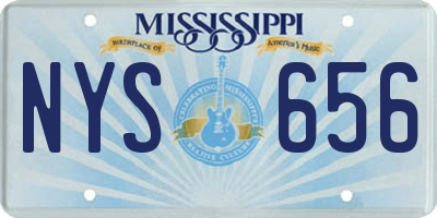 MS license plate NYS656