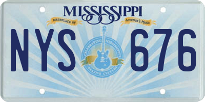 MS license plate NYS676