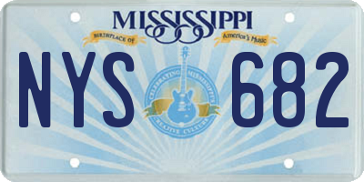 MS license plate NYS682