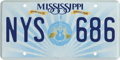 MS license plate NYS686