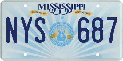 MS license plate NYS687