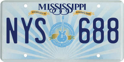 MS license plate NYS688