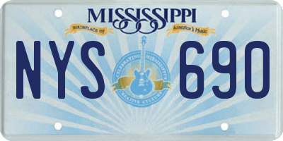 MS license plate NYS690