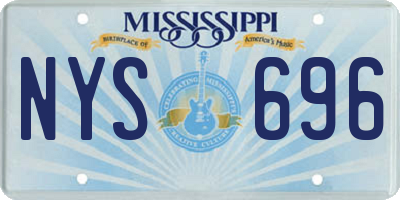 MS license plate NYS696