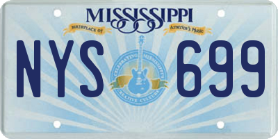 MS license plate NYS699