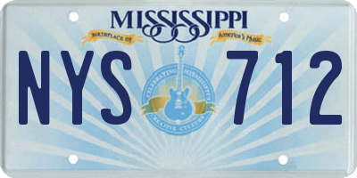 MS license plate NYS712