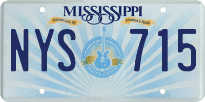 MS license plate NYS715