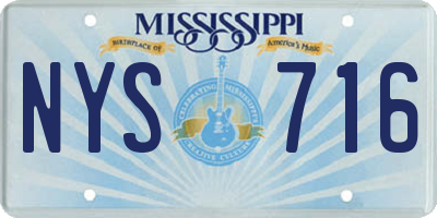 MS license plate NYS716