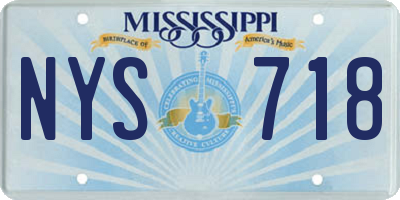 MS license plate NYS718