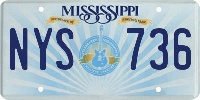MS license plate NYS736